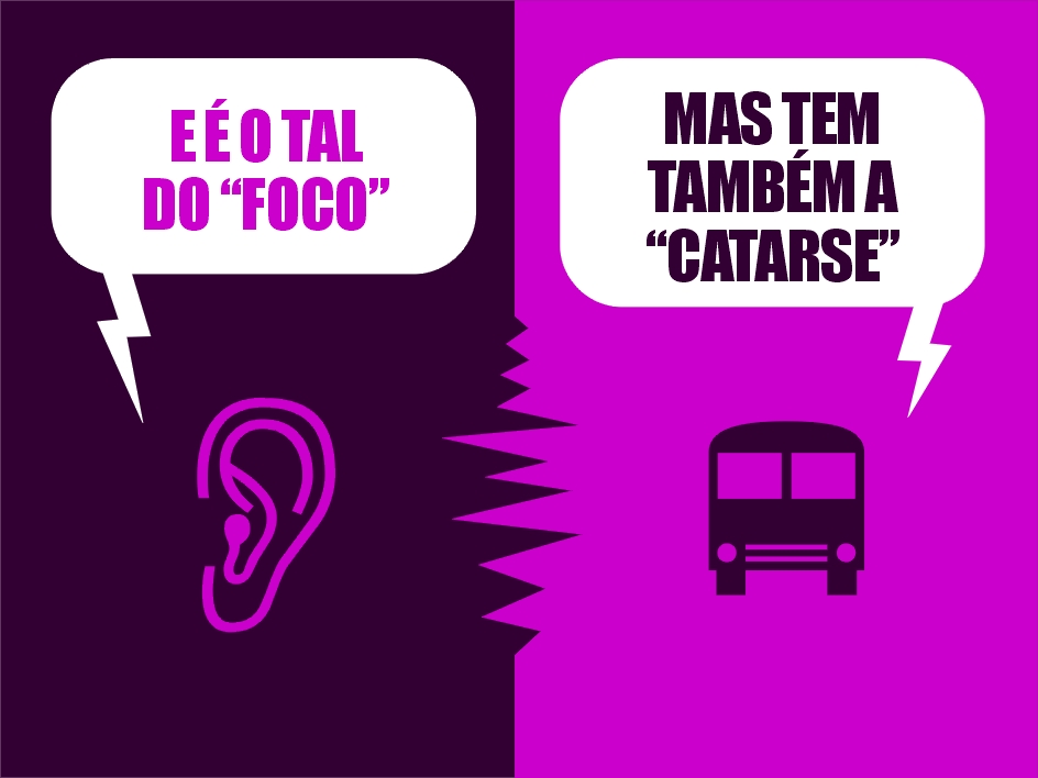 E  o tal do "foco", mas tambm tem a "catarse".