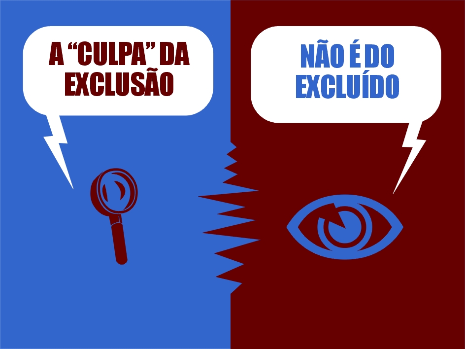 A "culpa" da excluso no  do excludo.