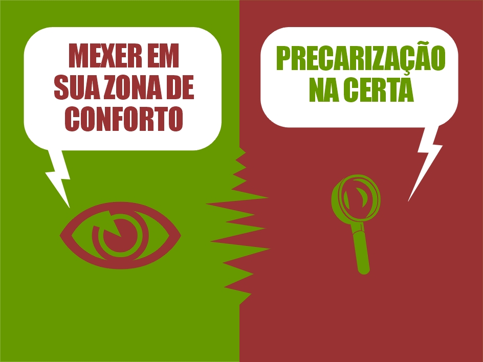 Mexer em sua zona de conforto, precarizao na certa.